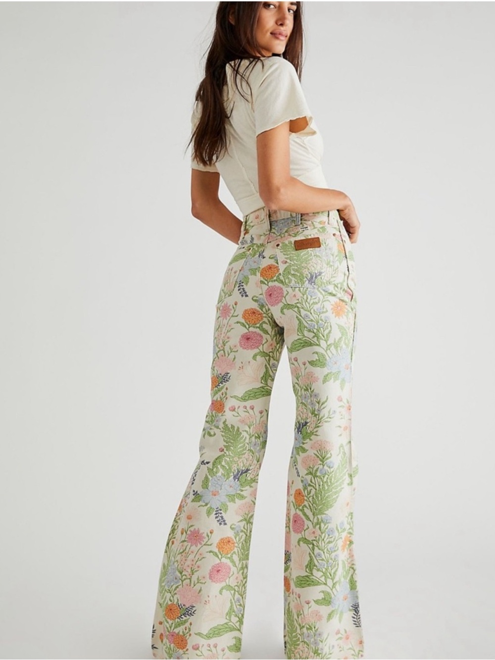 Wrangler Floral Flare Jeans - Picture 2 of 8
